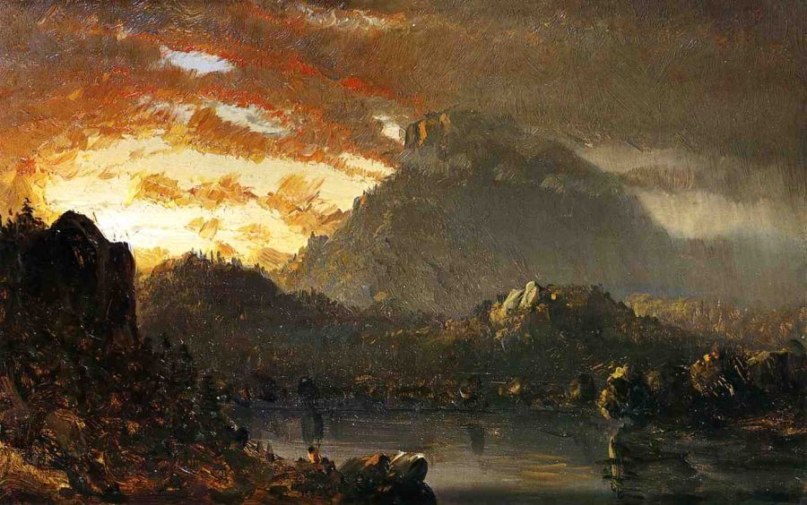 Sanford Robinson Gifford Sunset in the Wilderness with Approaching Storm